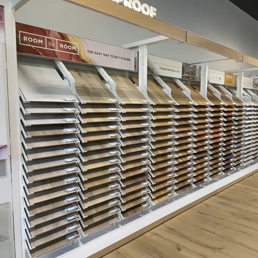 Luxury vinyl flooring displays in Easley, SC